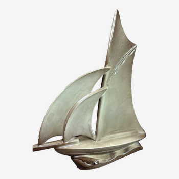 Vintage ceramic sailboat 60