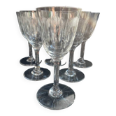 6 verres à vin Baccarat service Molière