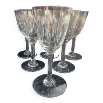 6 verres à vin Baccarat service Molière