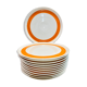 X6 petites assiettes orange Melitta-années 70-retro-vintage-cuisine