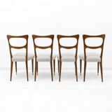 Attributed to Paolo Buffa Mid-Century Modern Dinning Chairs, 1950s, Set of