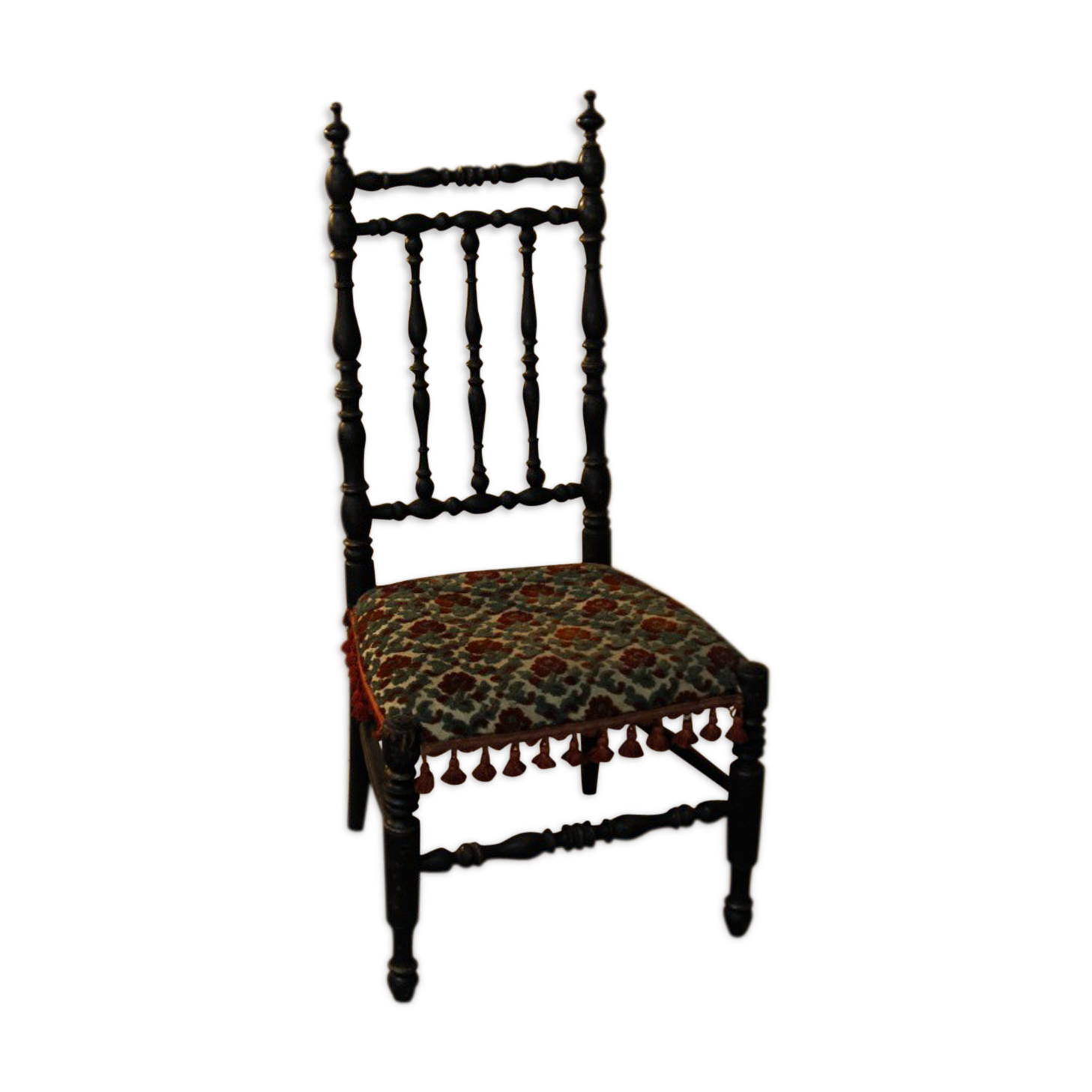 Napoleon III child chair, blackened wood,