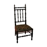 Napoleon III child chair, blackened wood,