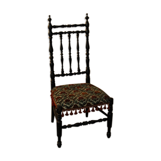 Chaise enfant Napoléon III, bois noirci,