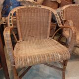 Fauteuils rotin ancien
