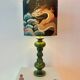 Upcycled accent lamp in Wächtersbach ceramic – rare unique item