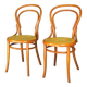 2 Chaise bistrot cannées N°14 de Joseph Hofmann "teinte merisier"