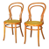 2 Chaise bistrot cannées N°14 de Joseph Hofmann "teinte merisier"