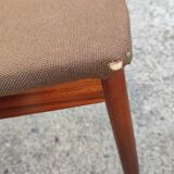 Series of 6 teak chairs around 1960