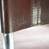 Set of 4 Linea Veam tubular steel bar stools, 1960