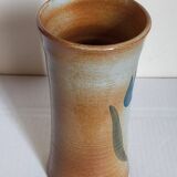 Vintage enameled stoneware potter's diabolo vase