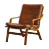 Fauteuil en cuir vintage, des années 1970