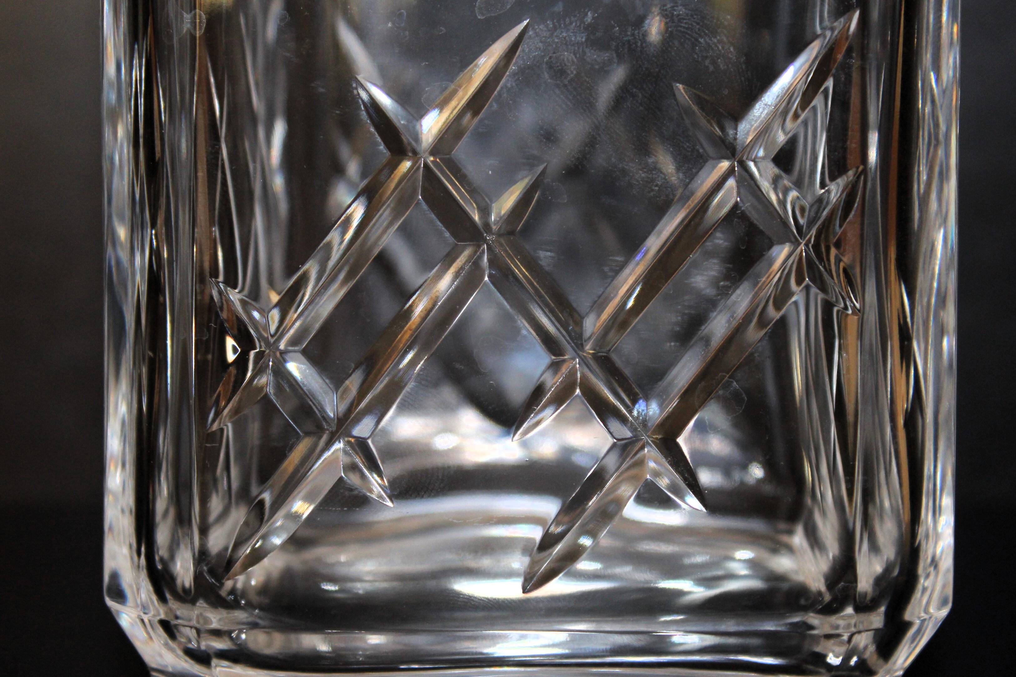 Vintage cut crystal whiskey decanter