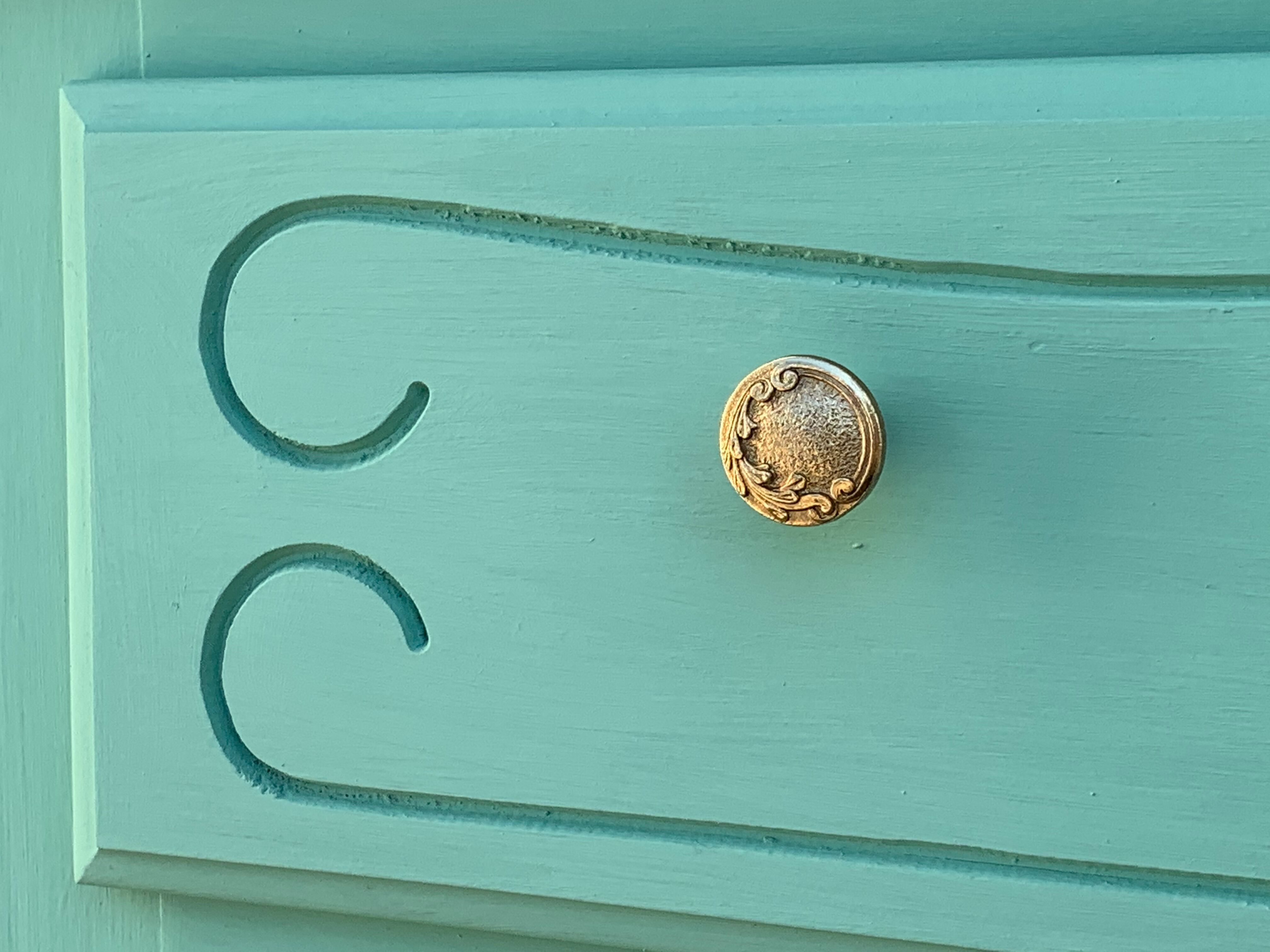 Vintage mint green chest of drawers 1950