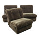 Fauteuils modulables en tissu des années 1970
