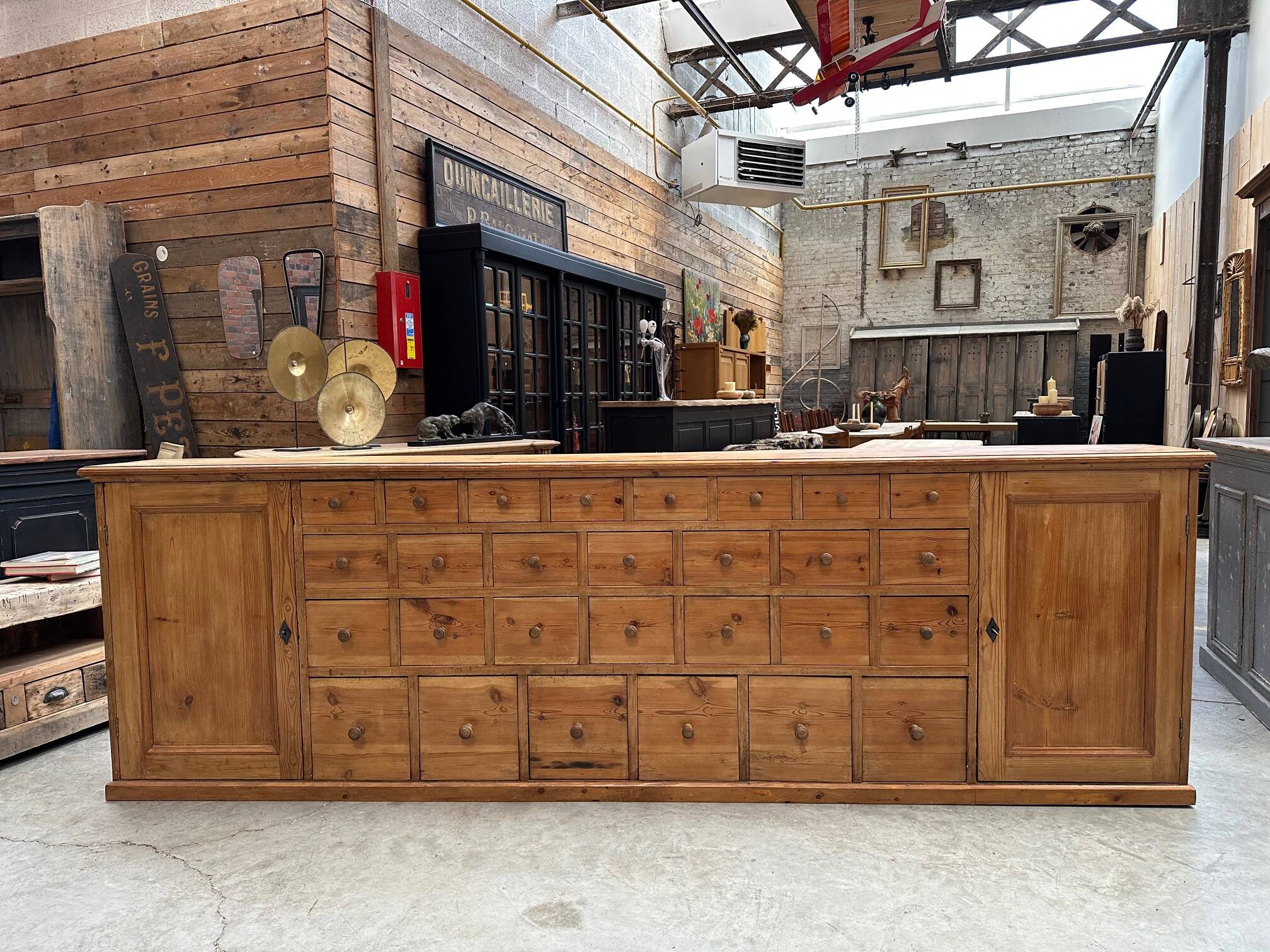 Large fir grocery cabinet