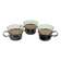 Set of 3 vintage tea glasses with silver-plated holders.