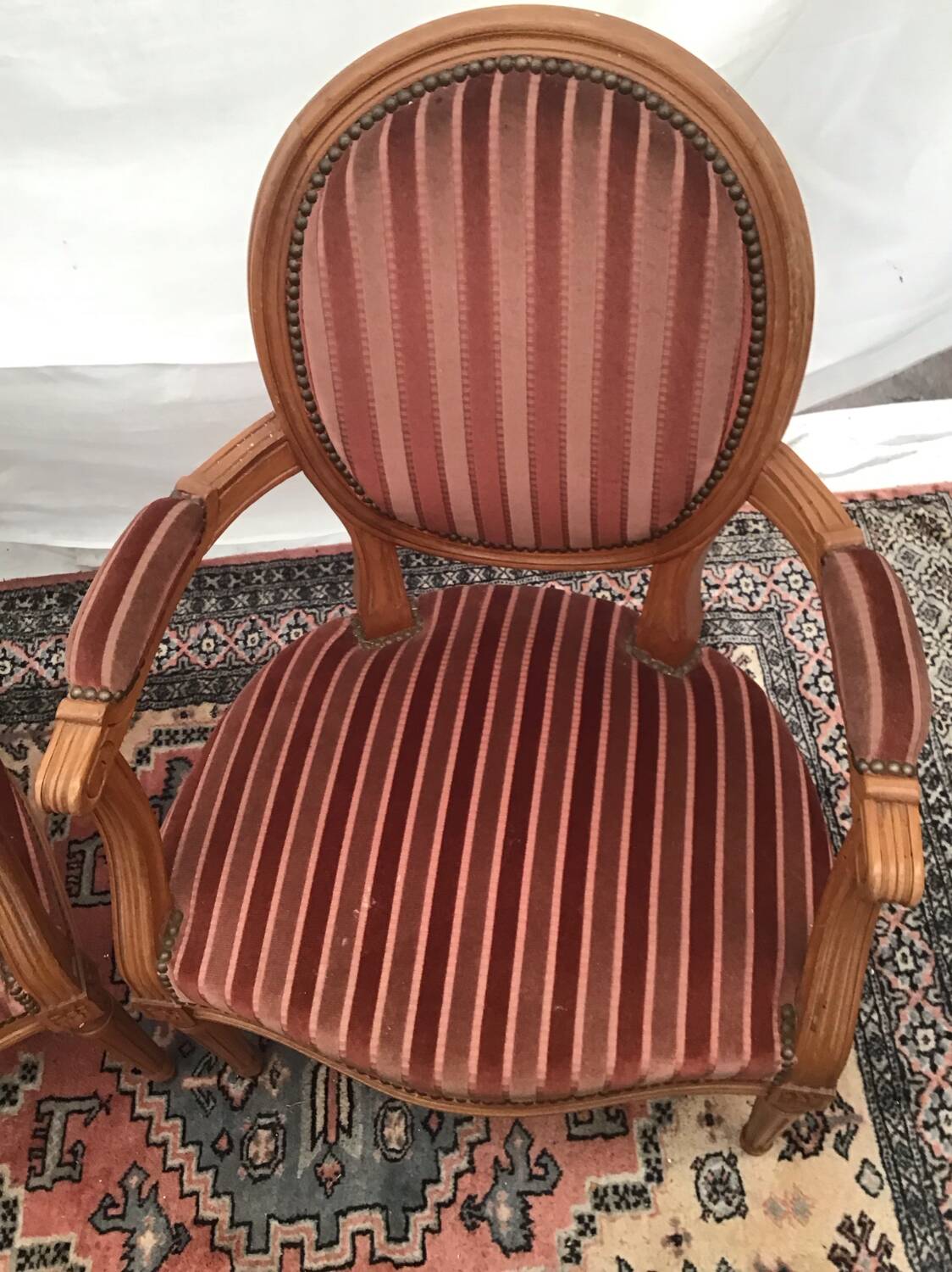 2 Louis XVI style armchairs