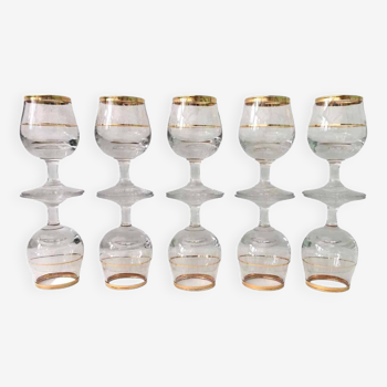 Set of 10 vintage alcohol glasses