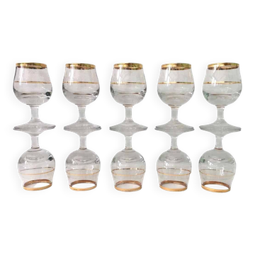 Set of 10 vintage alcohol glasses
