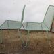 2 vintage metal garden chairs