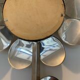 Miroir Sorcière Fleur Chrome Circa 1970
