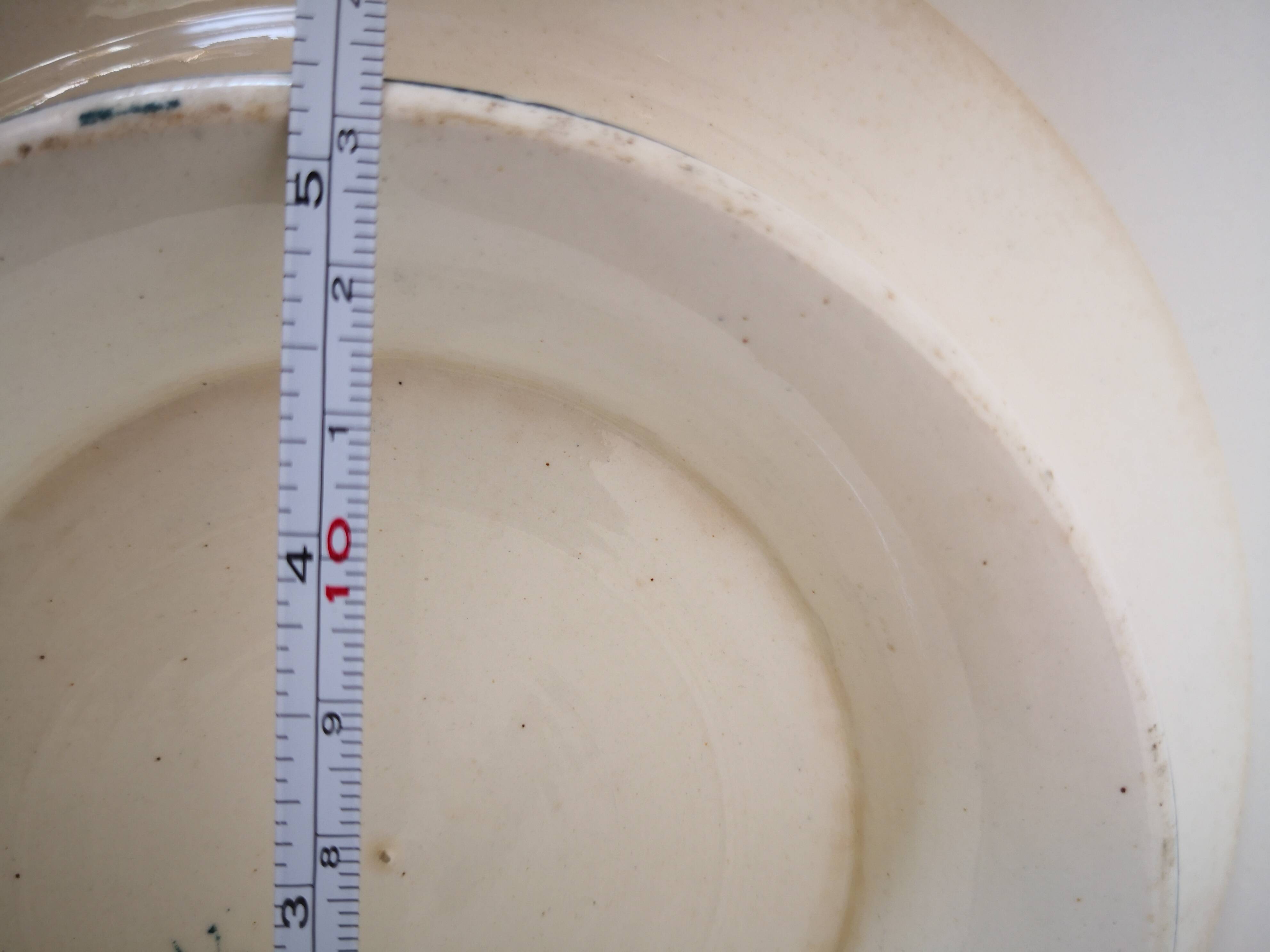 fruit bowl, iron earth, Clairefontaine, white and green château collection