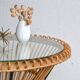 Italian rattan side table * D69 cm