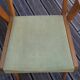 Bridge chair with armrests Scandinavian style yellow skaï