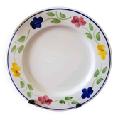Large vintage flat plate, hand-painted, Italy.