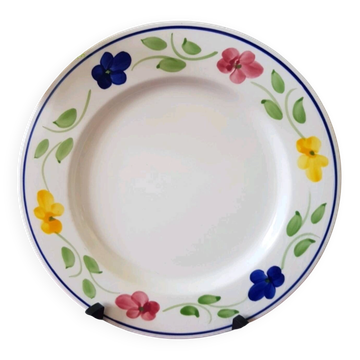 Grande assiette plate vintage , peint a la main , Italie
