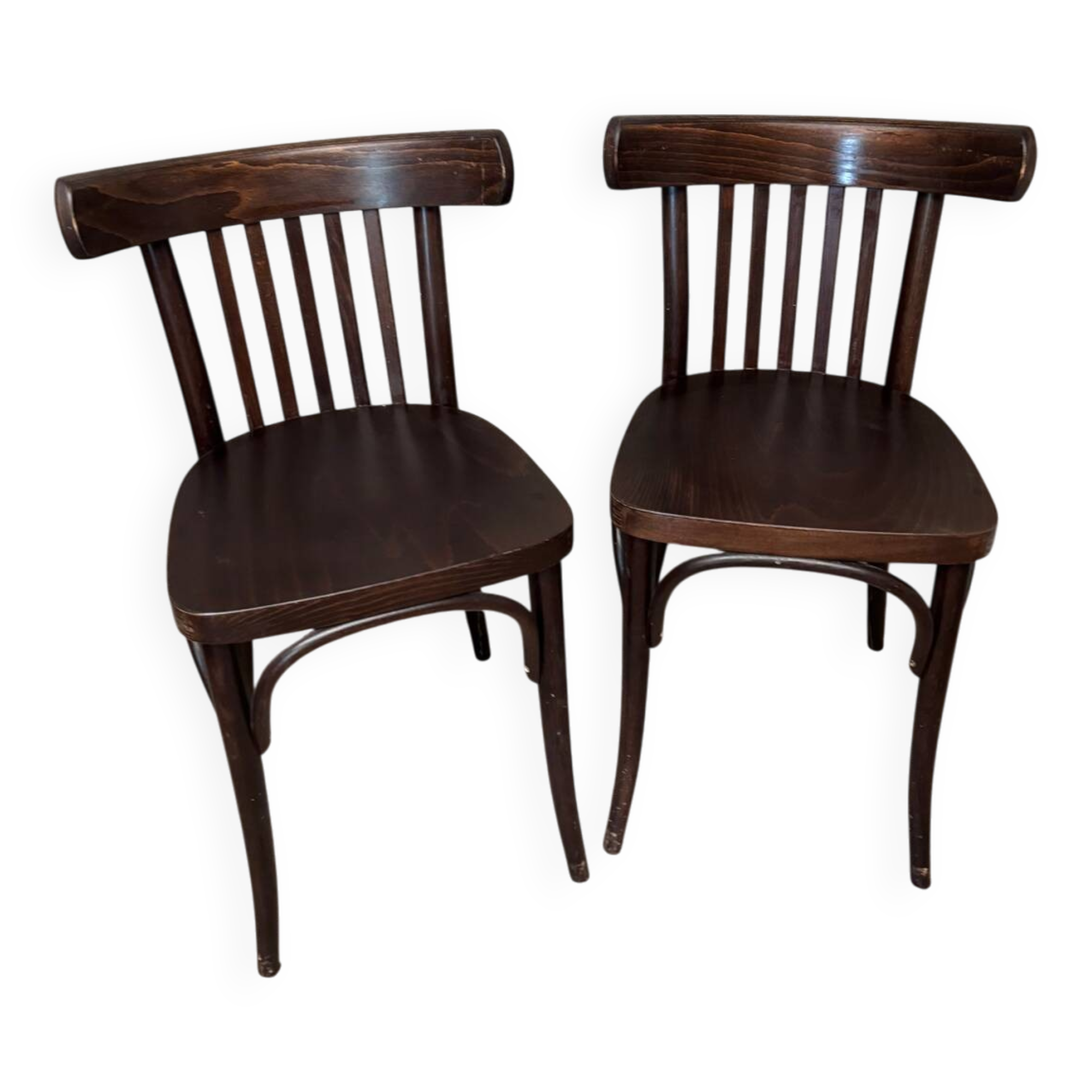 Pair of Ton bistro chairs