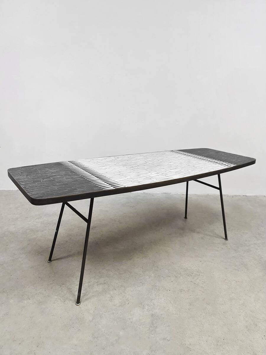 Vintage sculptural mosaic coffee table