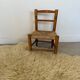 Chaise enfant vintage bois et paille