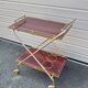 Vintage rolling dessert trolley in red Formica – 1950s/60s