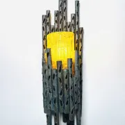 Brutalist Wall Lamp By Marcel Fantoni For Fantoni Studio Firenze, Italy, 1960S