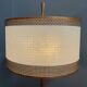Bamboo-look floor lamp with large white shade