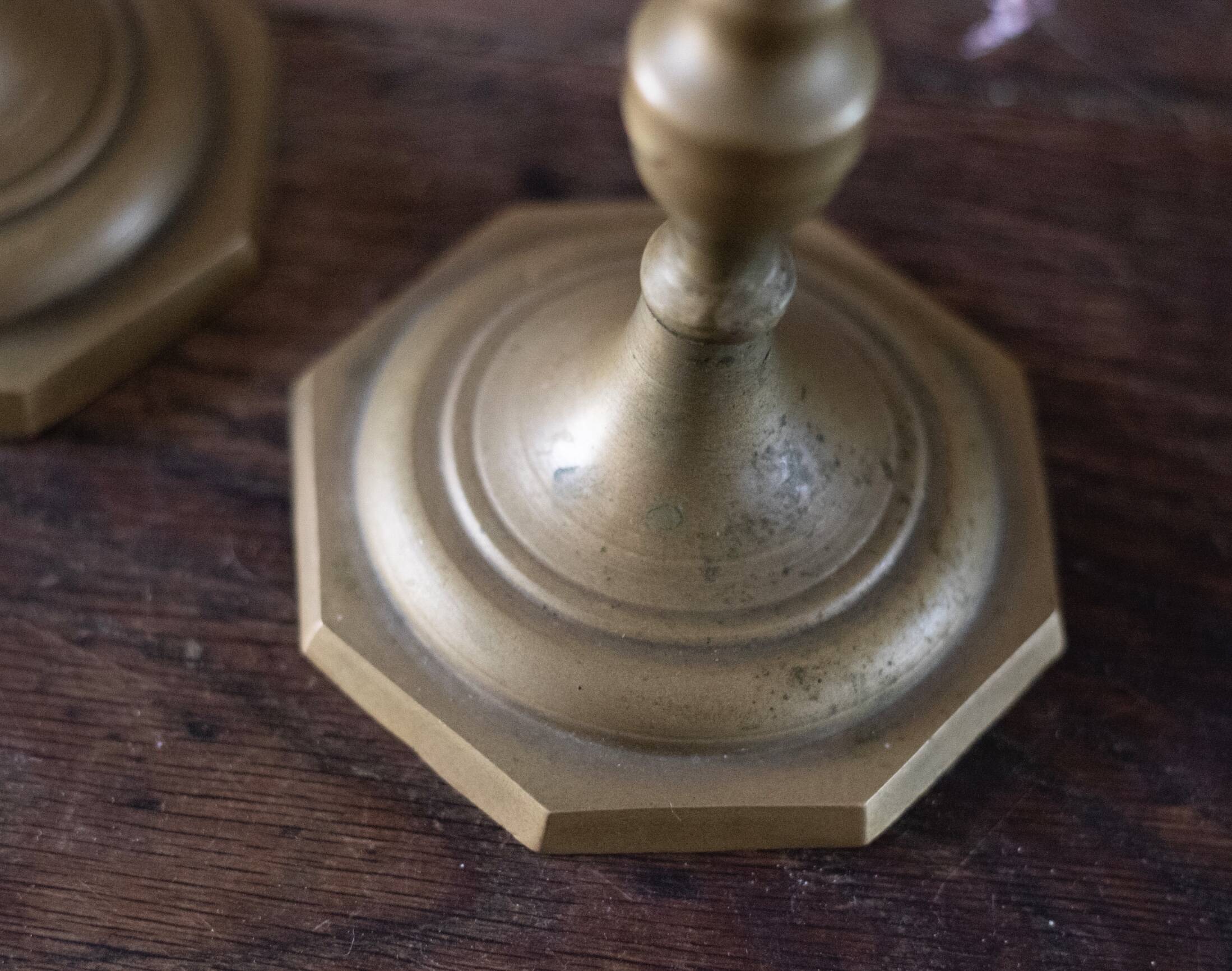 Pair of vintage brass candlesticks