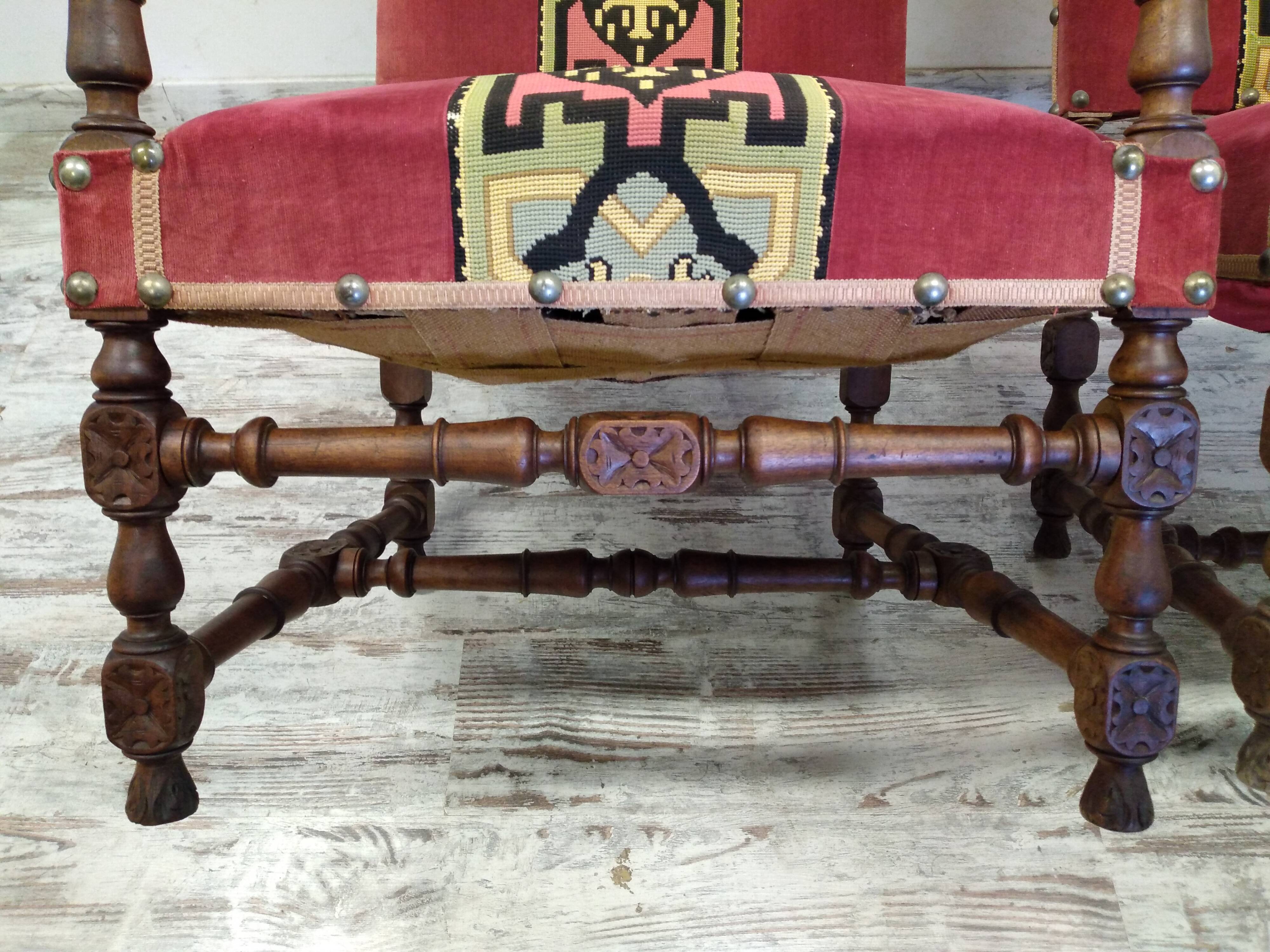 Old Louis XIII armchairs