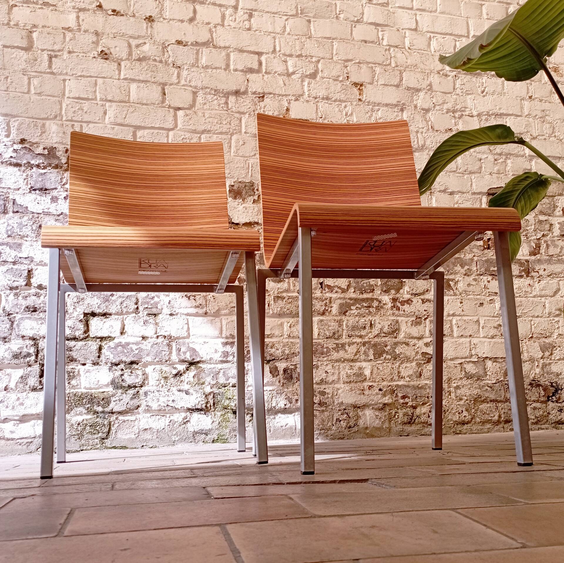 Pair of vintage Kuadra chairs / Pedrali - Italian design