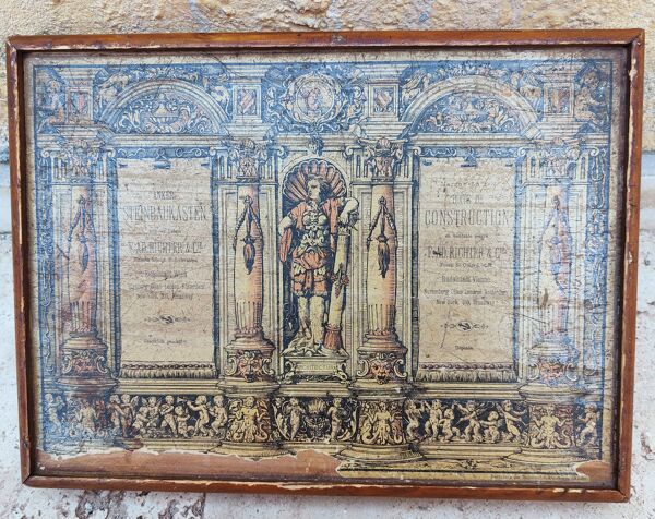 Jeu de construction ancien Richter & Cie en pierre