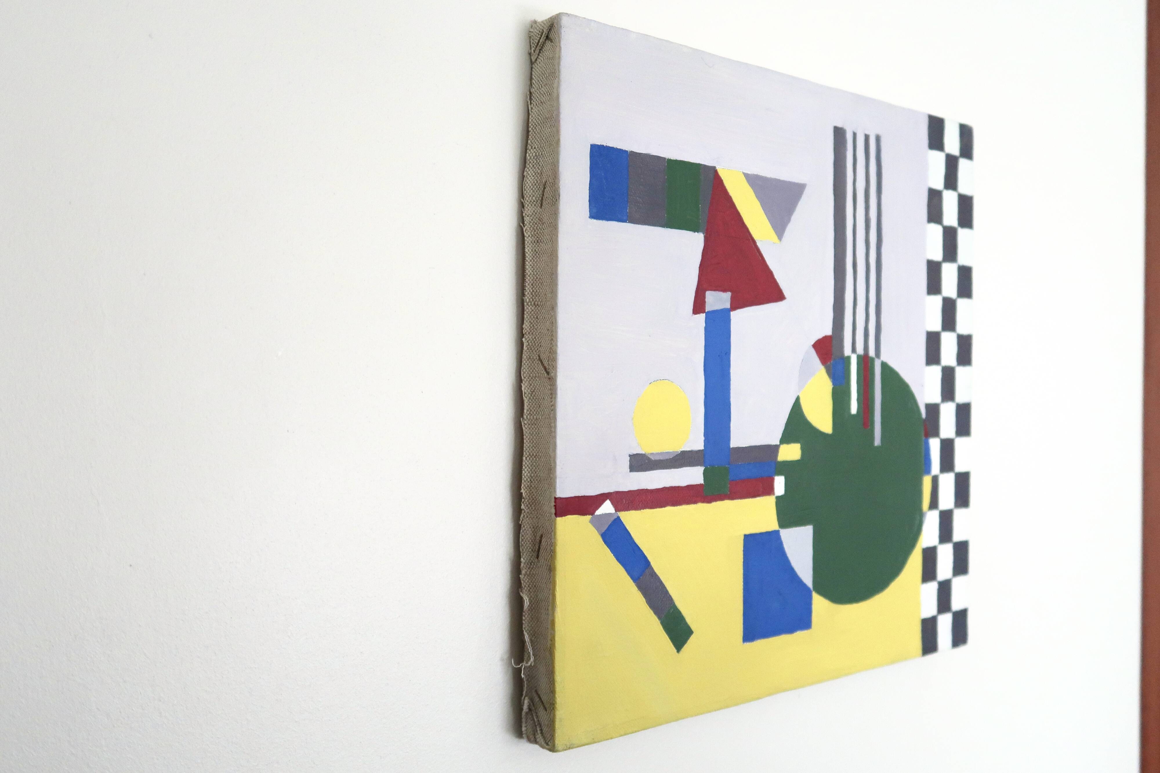 Painting, constructivist abstract painting, czech republic