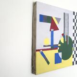 Tableau, peinture abstraite constructiviste, république tchèque