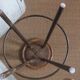 high factory stool made of wood and metal