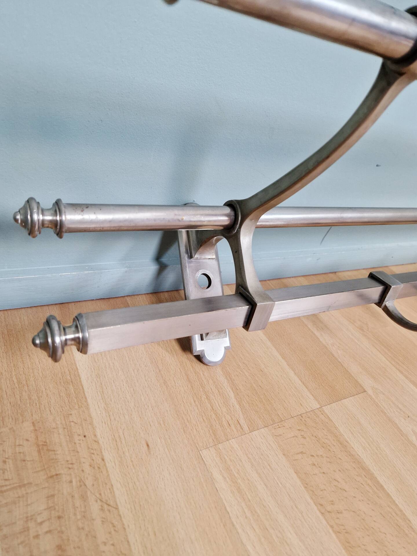 Nickel-plated Art Deco coat rack, 1920s