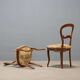 Antique Louis-Philippe walnut chairs, Italy, 19th century