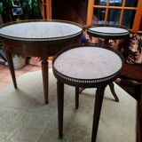 3 tripod bouillotte tables in Louis XVI style