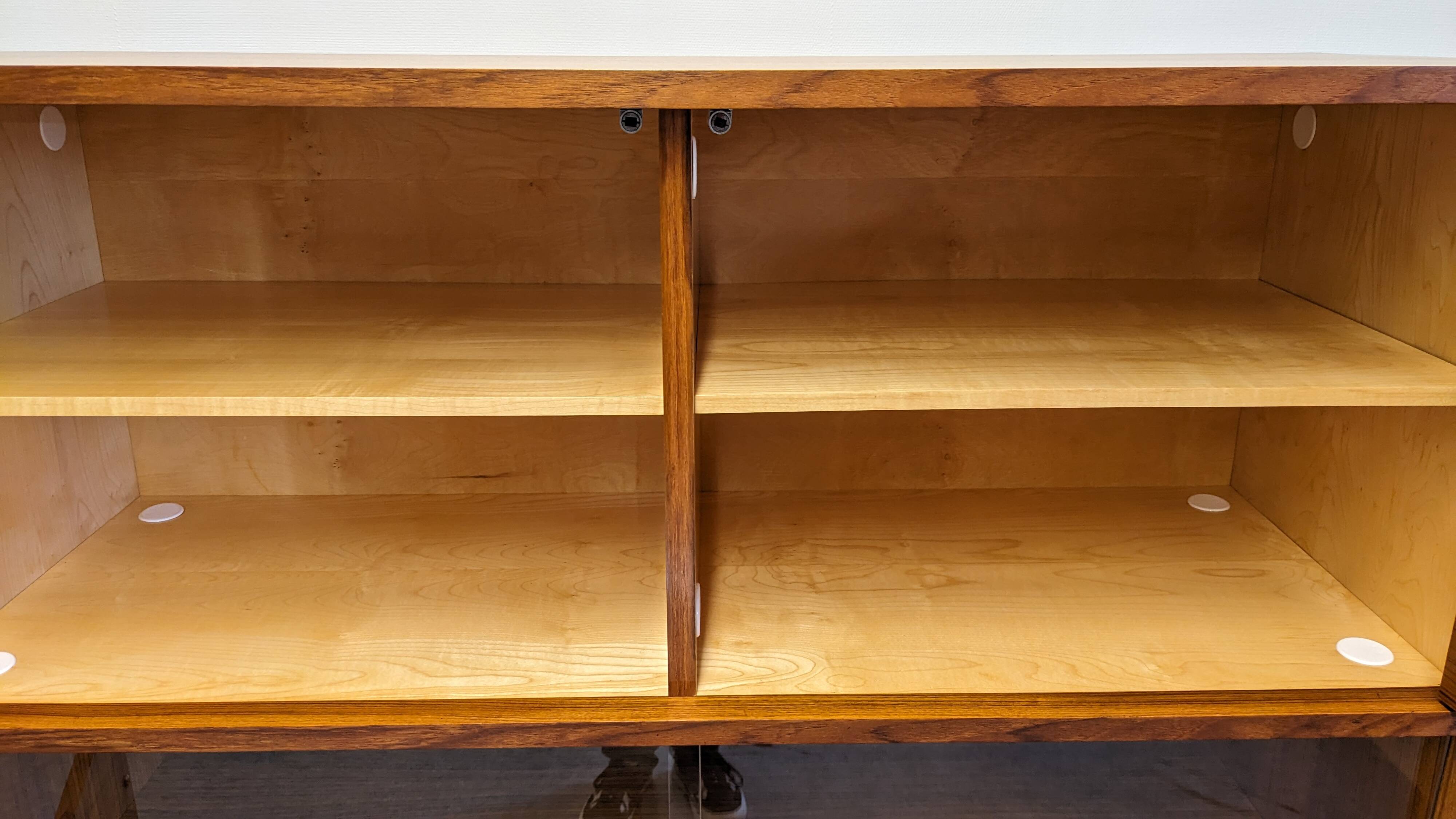 Buffet or high modernist sideboard in teak, France circa 1960.