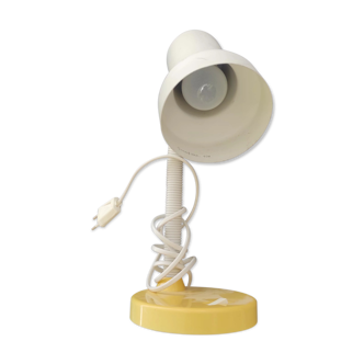 Desk lamp with articulated arm circa 1990/2000 white with yellow base
