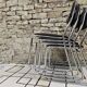 Set of four vintage 1970 sled chairs